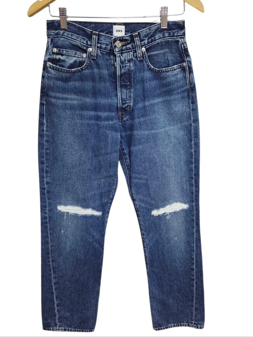 Edwin Sawyer Boyfriend Straight Leg Jeans Medium Wash Size 25